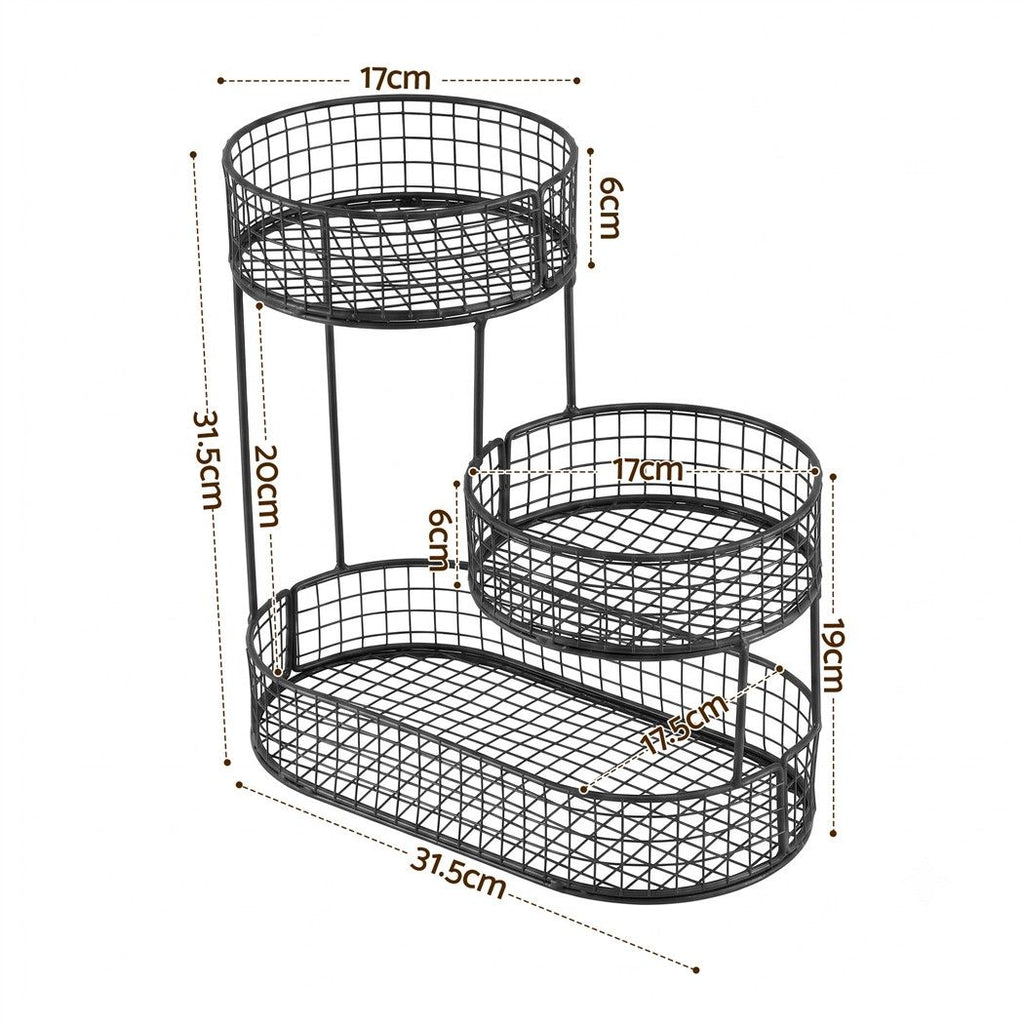 5-Star Chef Fruit Basket Bowl Space Saving Kitchen Food Storage Organiser