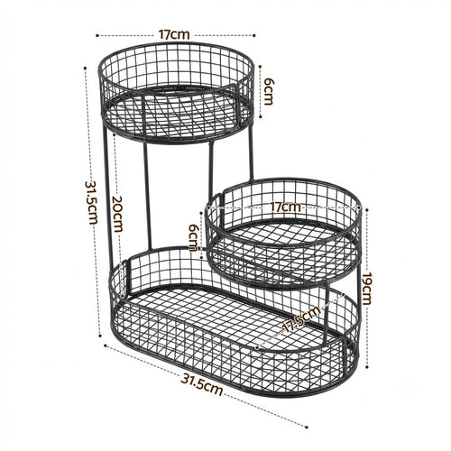 5-Star Chef Fruit Basket Bowl Space Saving Kitchen Food Storage Organiser