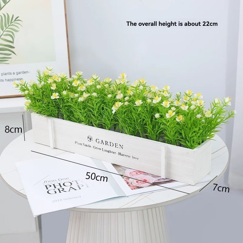 faux potted plant, sunflower, wooden box, home decor, Australia, living room decoration, tabletop decoration, no maintenance plant, realistic artificial flowers, gift for mum, farmhouse style, modern rustic decor - Multi - Size 14