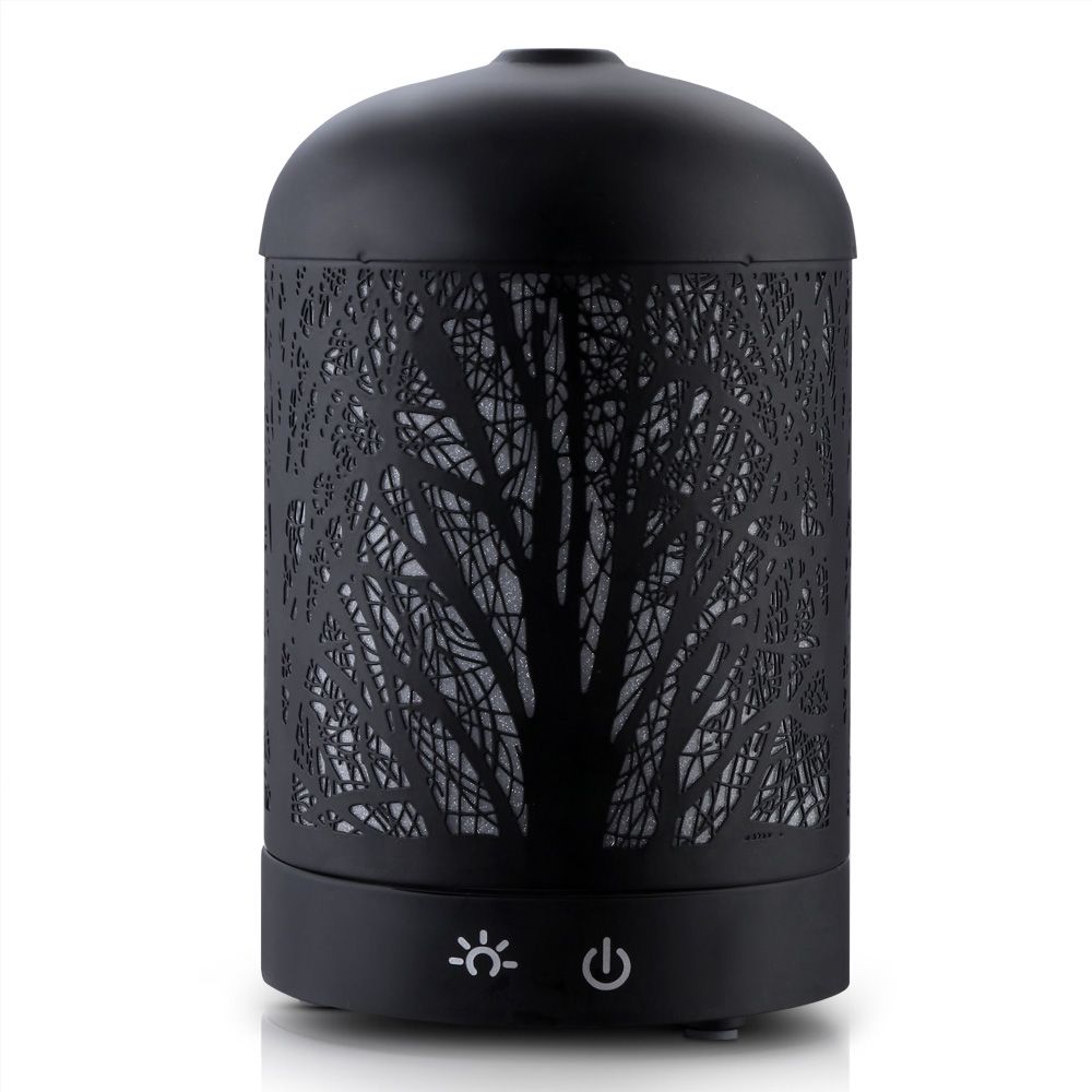 Black Aroma Diffuser 160 ml, Ultrasonic Aromatherapy Humidifier