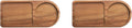 Guihydur 2 x coffee set, wooden, tray for serving food, coffee, tea set, table decoration, accessories C