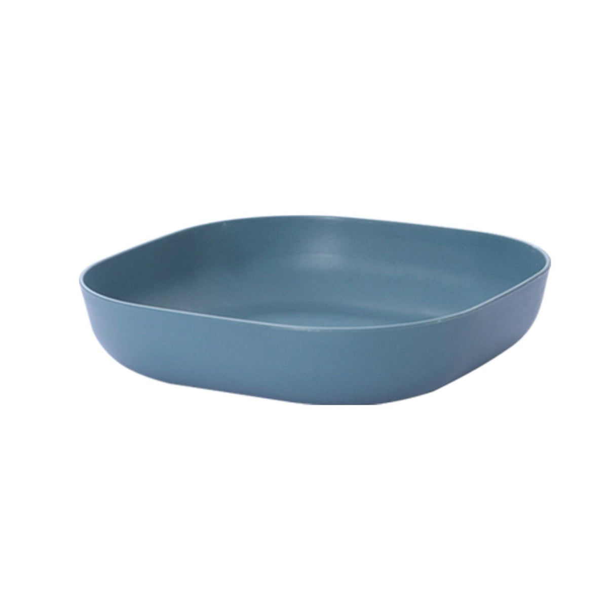 1 Piece Square Cereal Bowls,Plastic Small Bowls For Kitchen,Reusable Lightweight Dinner Plate,Plastic Square Bowl,Shallow, Orange, 14 x 14 x 3 cm