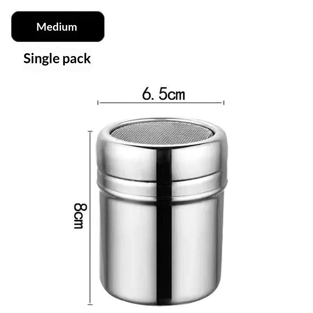Stainless Steel Chocolate/Icing Sugar/Cocoa Powder/ Shaker Duster Coffee Stencils Cappuccino Latte Art, 6.5*8cm