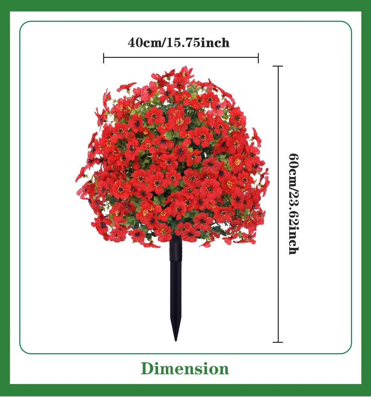 Deep Red Autumn Faux Flower Stems Patio & Home Photography Decorative Greenery