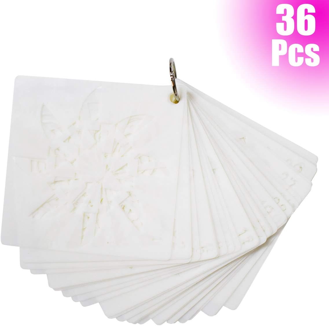 36 Pack Mandala Stencils (3.6x3.6 Inch) Dotting Painting Template Stencil Set for Perfect DIY Art Projects Wood Wall Floor Fabric Furniture Tile Christmas Gift (Reusable)