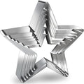 6 Pieces Star Cookie Cutters Set - Stainless Steel Five-Pointed Shaped Cutter, Biscuit Molds, Fondant Cake Cheese Pastry Mold Bakeware Tools Christmas Gifts (Assorted Sizes)