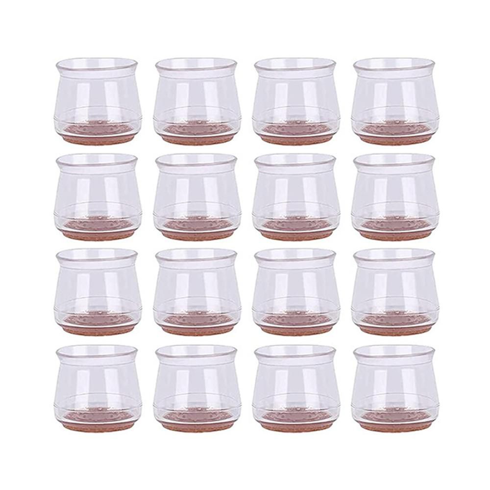 16pcs Chair Leg Floor Protectors Silicone Furniture Sliders for Chair Foot for Hardwood Floors