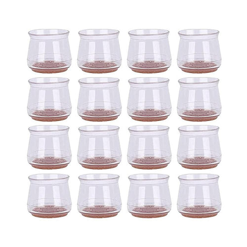 16pcs Chair Leg Floor Protectors Silicone Furniture Sliders for Chair Foot for Hardwood Floors