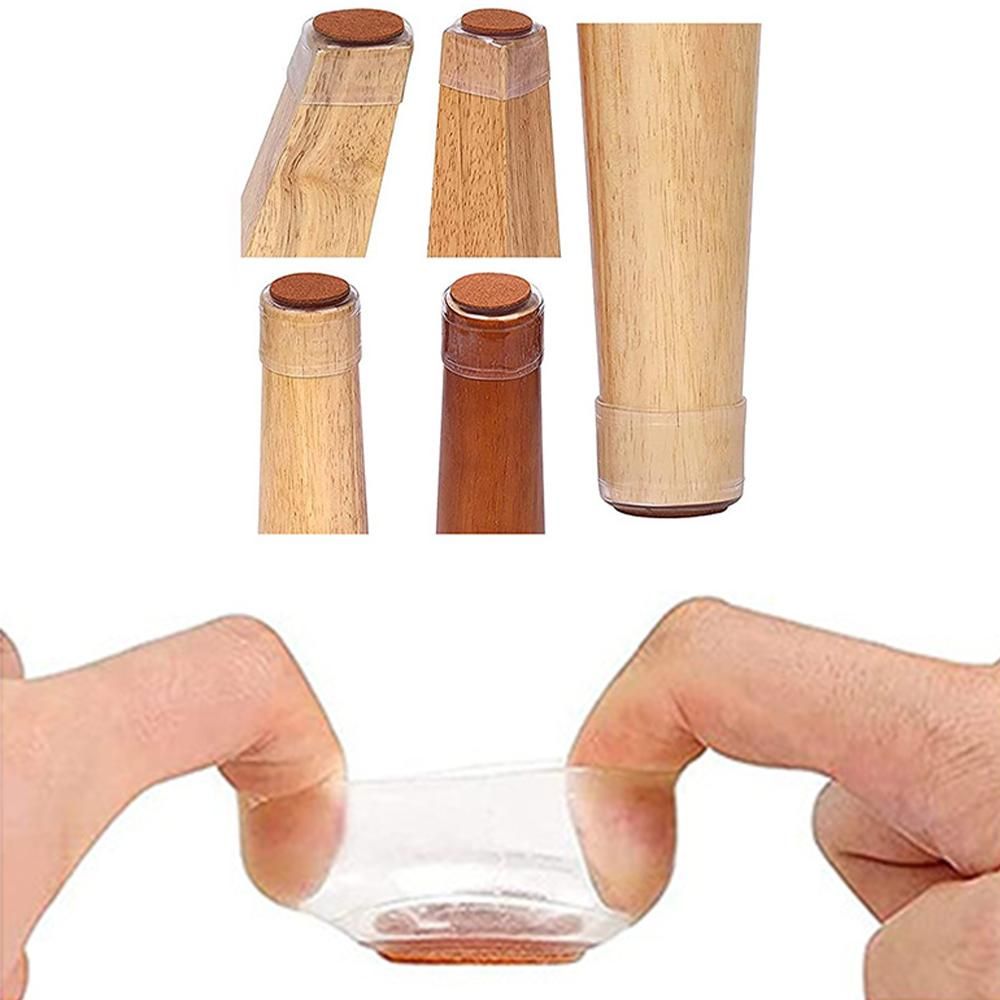 16pcs Chair Leg Floor Protectors Silicone Furniture Sliders for Chair Foot for Hardwood Floors