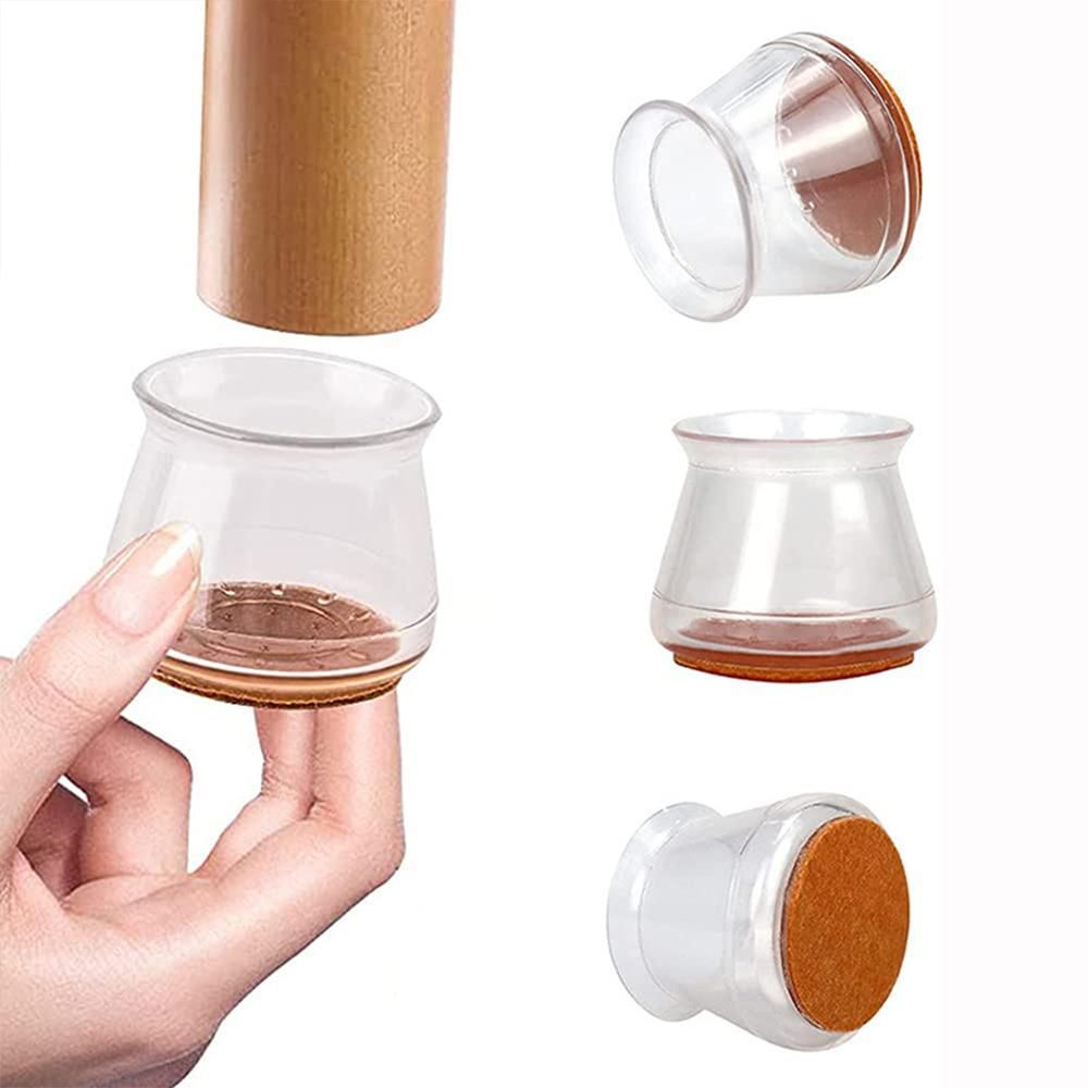 16pcs Chair Leg Floor Protectors Silicone Furniture Sliders for Chair Foot for Hardwood Floors