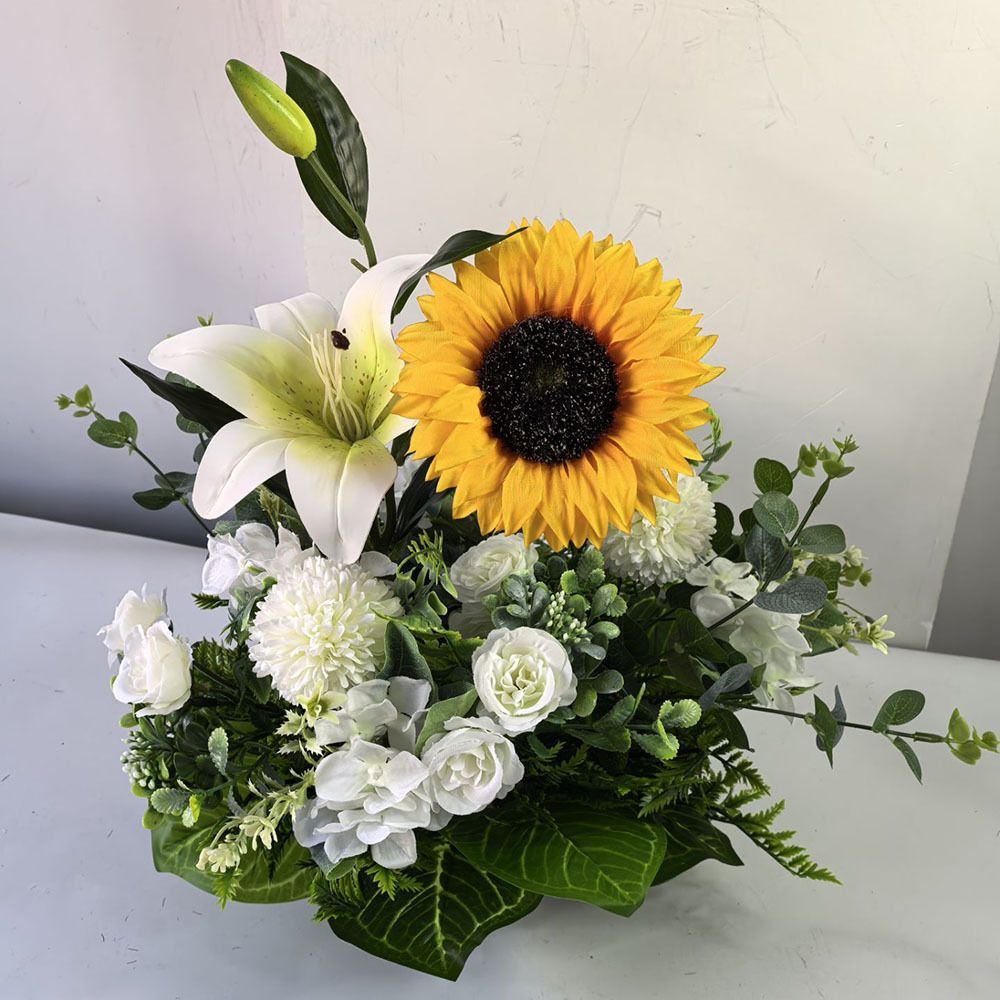 Artificial Lily Floral Arrangement Home Decor Garden Decor Australian Home - Multi-color - Size 13