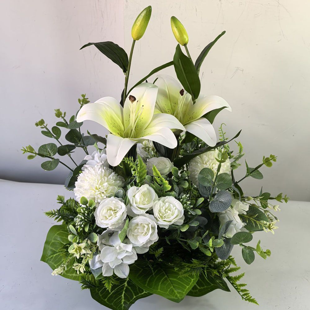 Artificial Lily Floral Arrangement Home Decor Garden Decor Australian Home - Multi-color - Size 14