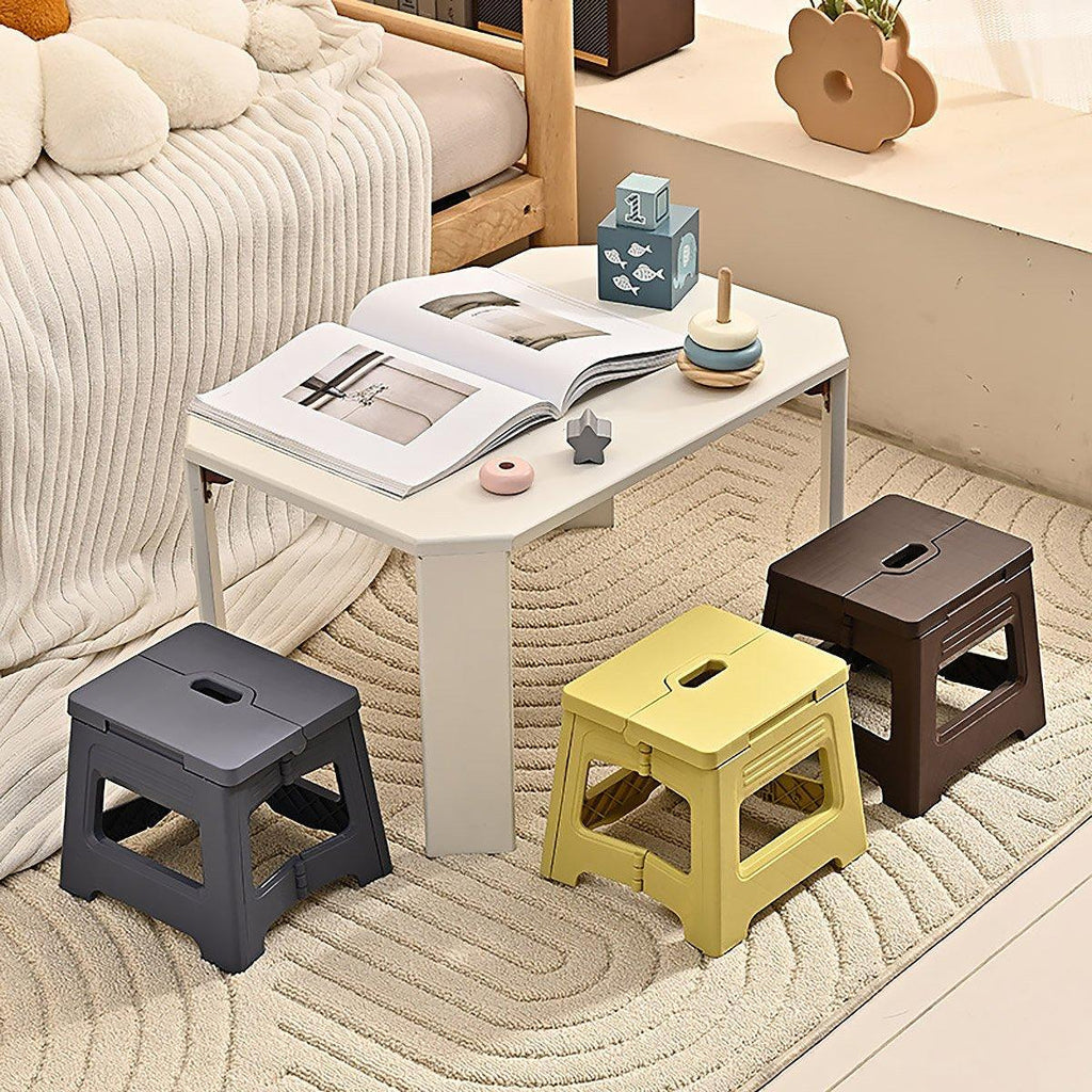 Portable Adjustable Folding Plastic Stool Retractable Outdoor Fishing Chair - Grey