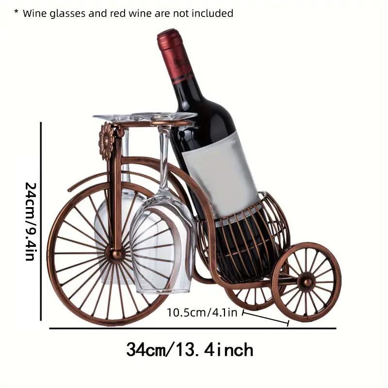 Vintage Tricycle Wine Rack Home Decoration Wine Organizer Ornament Holder