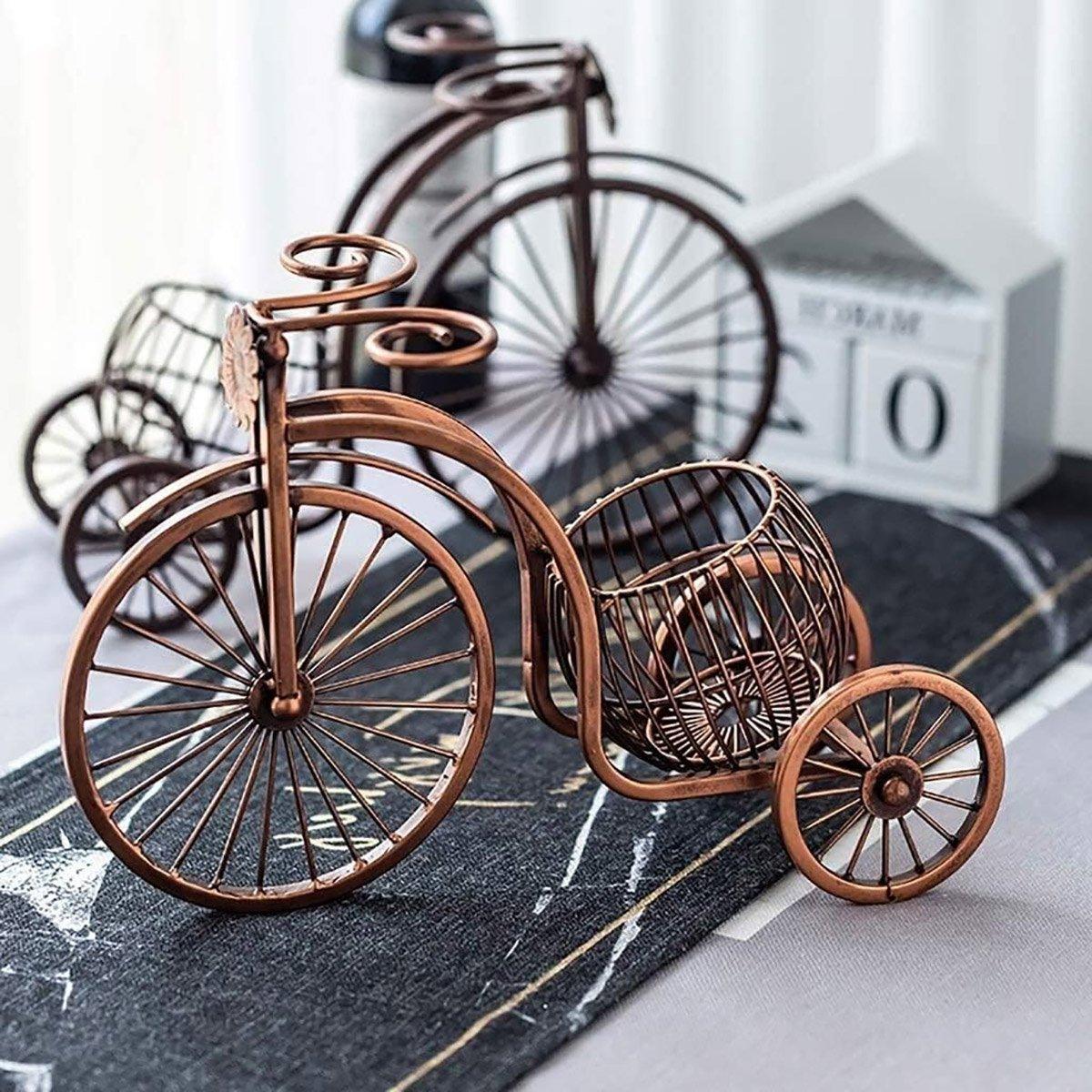 Vintage Tricycle Wine Rack Home Decoration Wine Organizer Ornament Holder