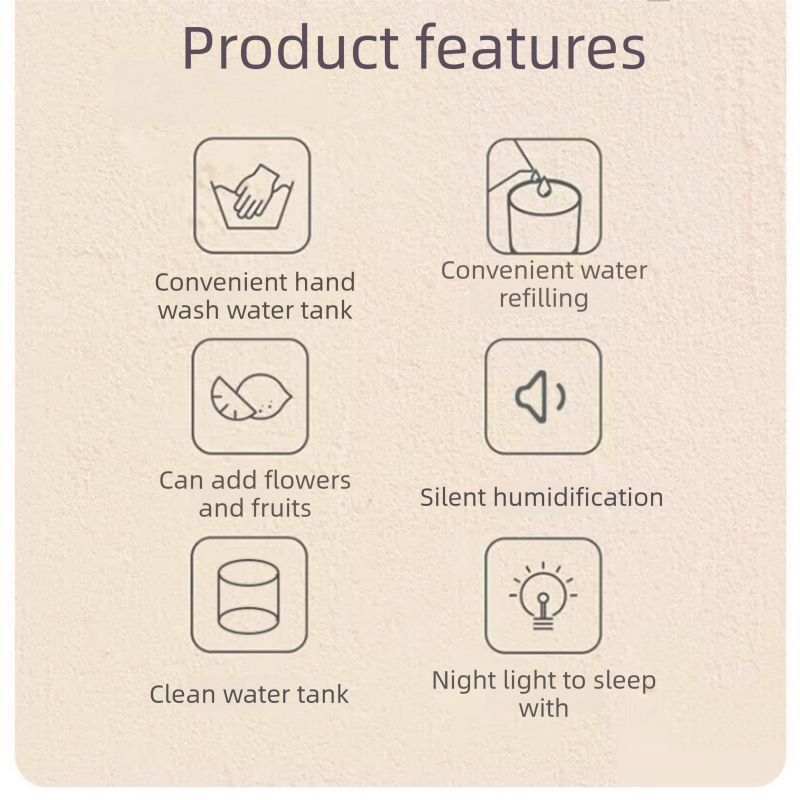 Black 650ML USB Mini Humidifier with Aromatherapy Function, Cool Mist Air Humidifier for Bedroom, Home Office, Quiet Large Mist Output Diffuser with Night Light